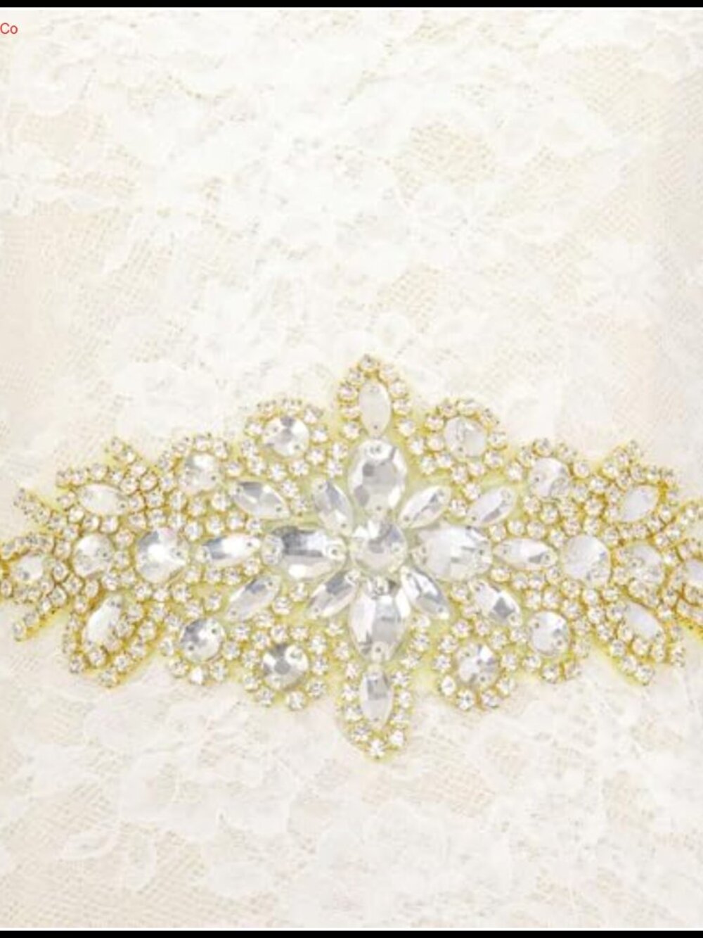 Rhinestone Applique Wedding Belt Bridal Sash with Ribbon